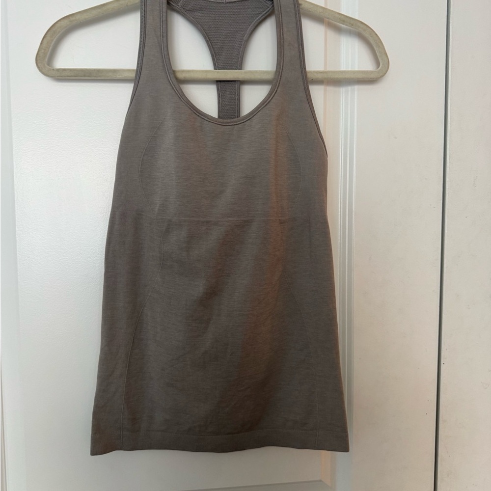Women's Lululemon Swiftly Gray Raceback Tank Top - Picture 1 of 5